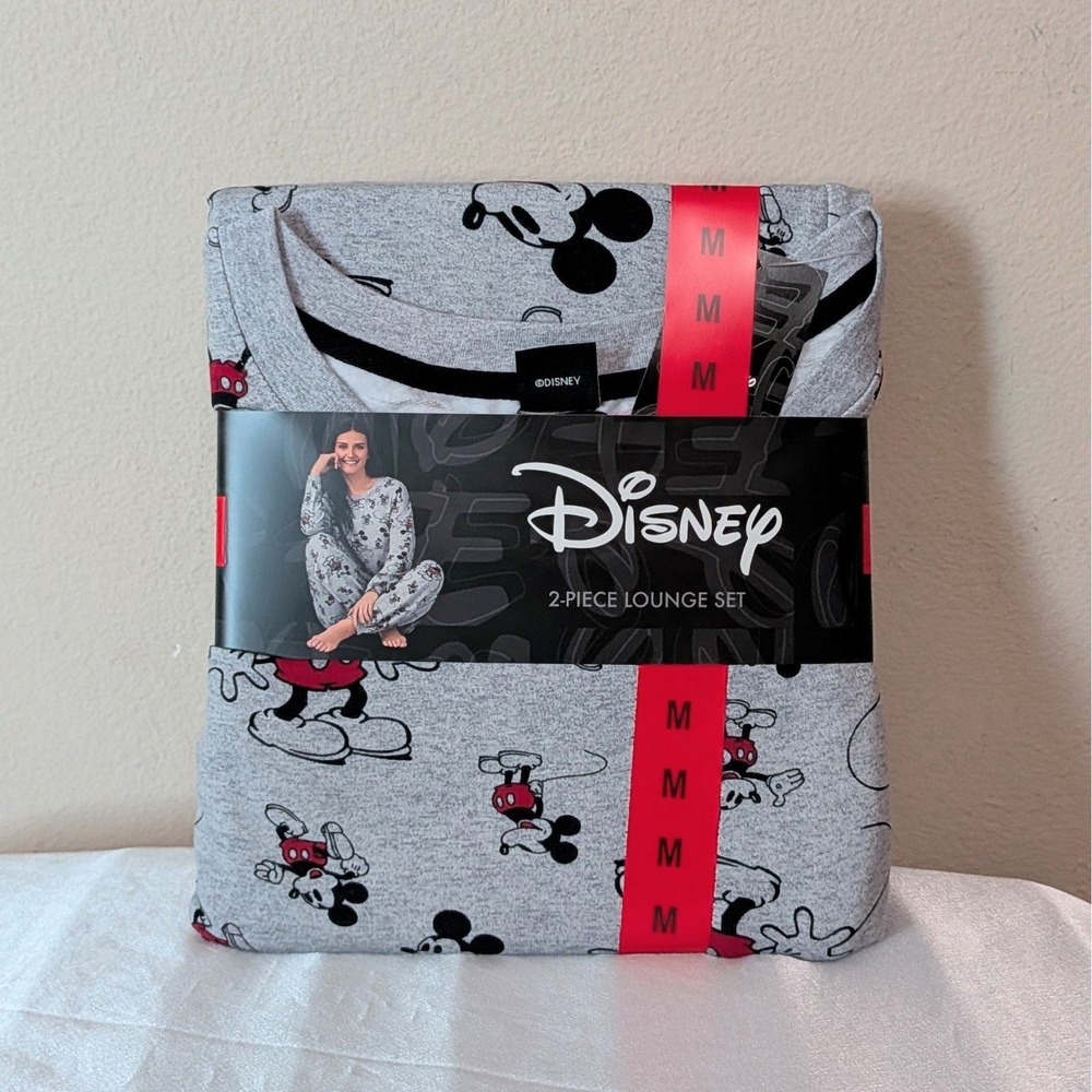 New Disney Mickey Mouse Women's Lounge Sleepwear Pajama Set 2-Piece Medium 8-10